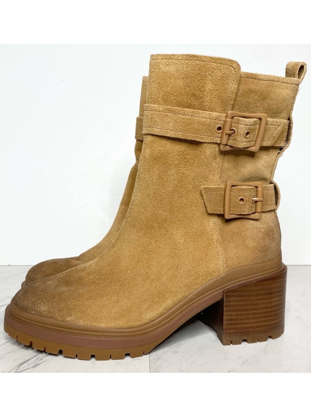 Naturalizer Trina Suede Heeled Boot 8 1/2 M